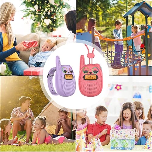 Miniatura 7 de Walkie Talkies para niños recargables, regalos de cumpleaños de Navidad para niñas de 3 a 9 años, fácil de usar, juguetes de juegos espía para niñas