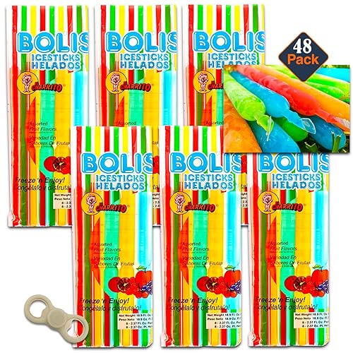 Miniatura 1 de Bolis Freezer Pops - 6 paquetes de paletas heladas congeladas de Bolis Helados en varios sabores de frutas (48 paletas de congelador Bolis)