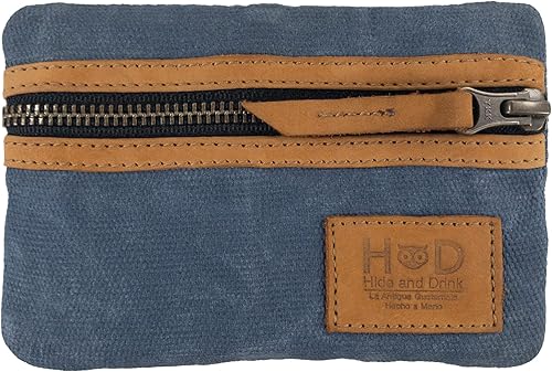 Vista 26 de Hide & Drink, bolsa de bolsillo multiherramienta de lona encerada, bolsa compacta multiusos con cremallera, mini funda de herramientas