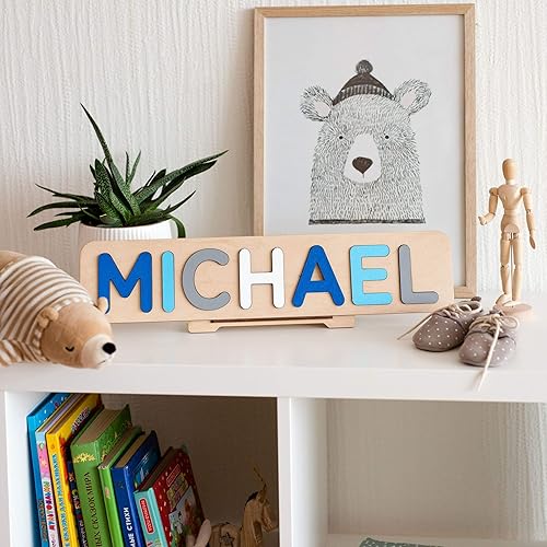 Miniatura 6 de Personalized Wooden Name Puzzle for Kids Personalized Baby Name Puzzle for Toddlers Personalized Baby Gifts First Birthday Gift Wooden Puzzles