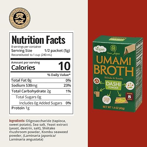 Vista 2 de Muso From Japan Umami Caldo Dashi en polvo, vegano, 1.4 onzas (paquete de 1)