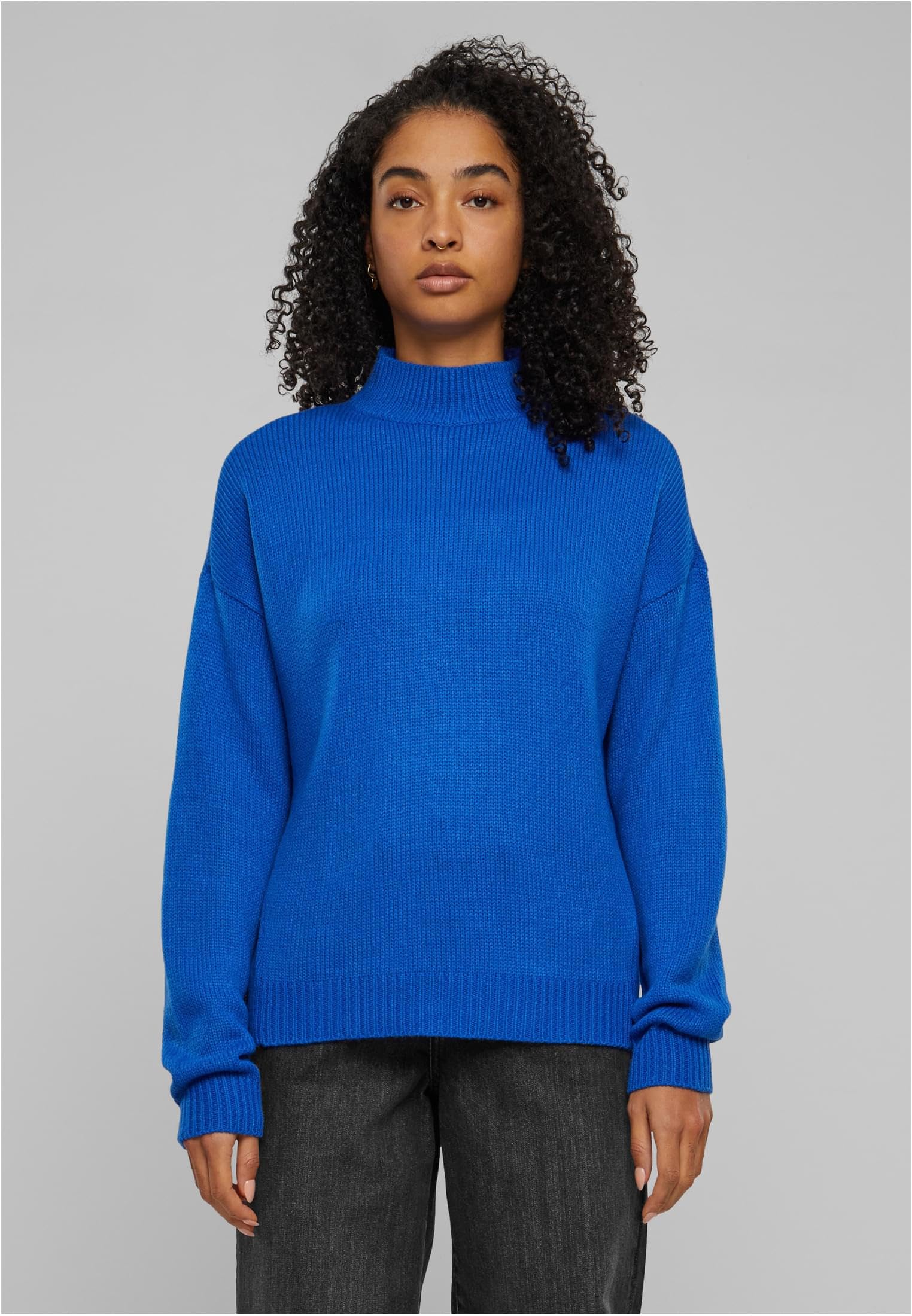 Urban Classics Bluza sportowa Kobiety Damska bluza oversize z turtleneck (1 w zestawie)