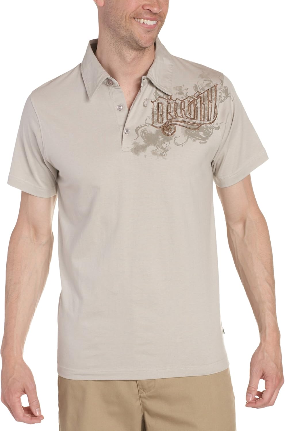 O'NEILL Men's Button Front Collared Polo Shirt