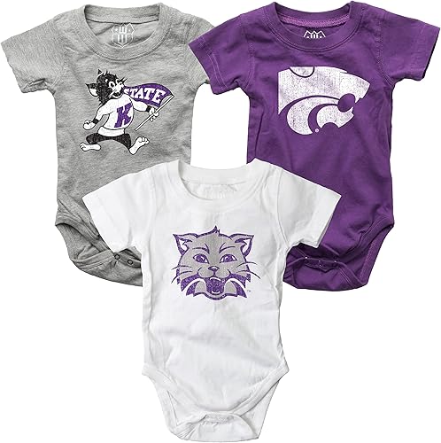 Wes and Willy Baby College Team - Paquete de 3 mamelucos