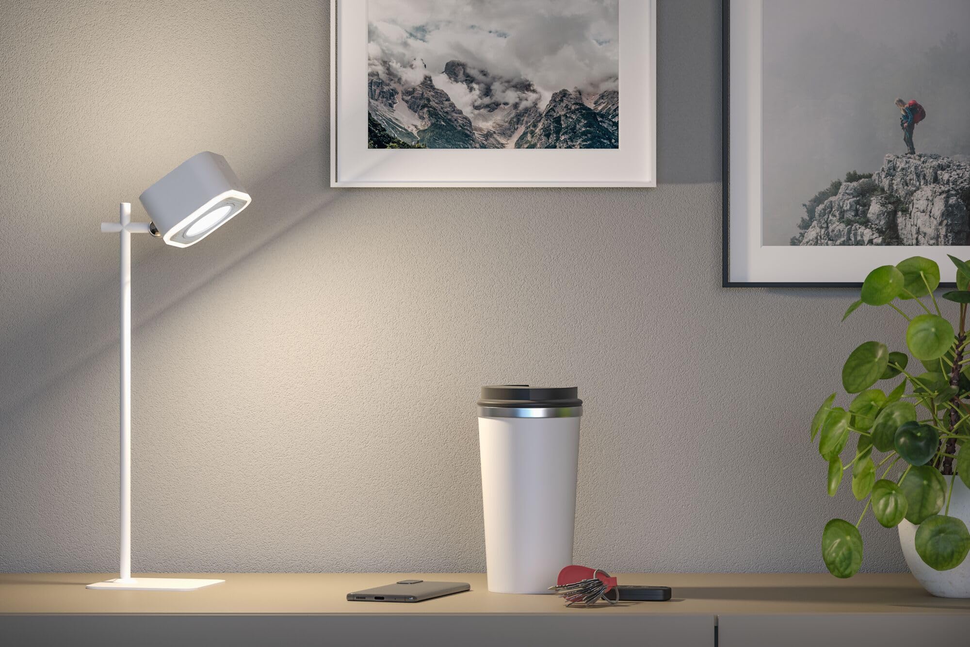 Paulmann Lamp à pos mob Varia magnetic 3in1 LED WhiteSw dim 3W USBC Blanc Pla Métal 71172