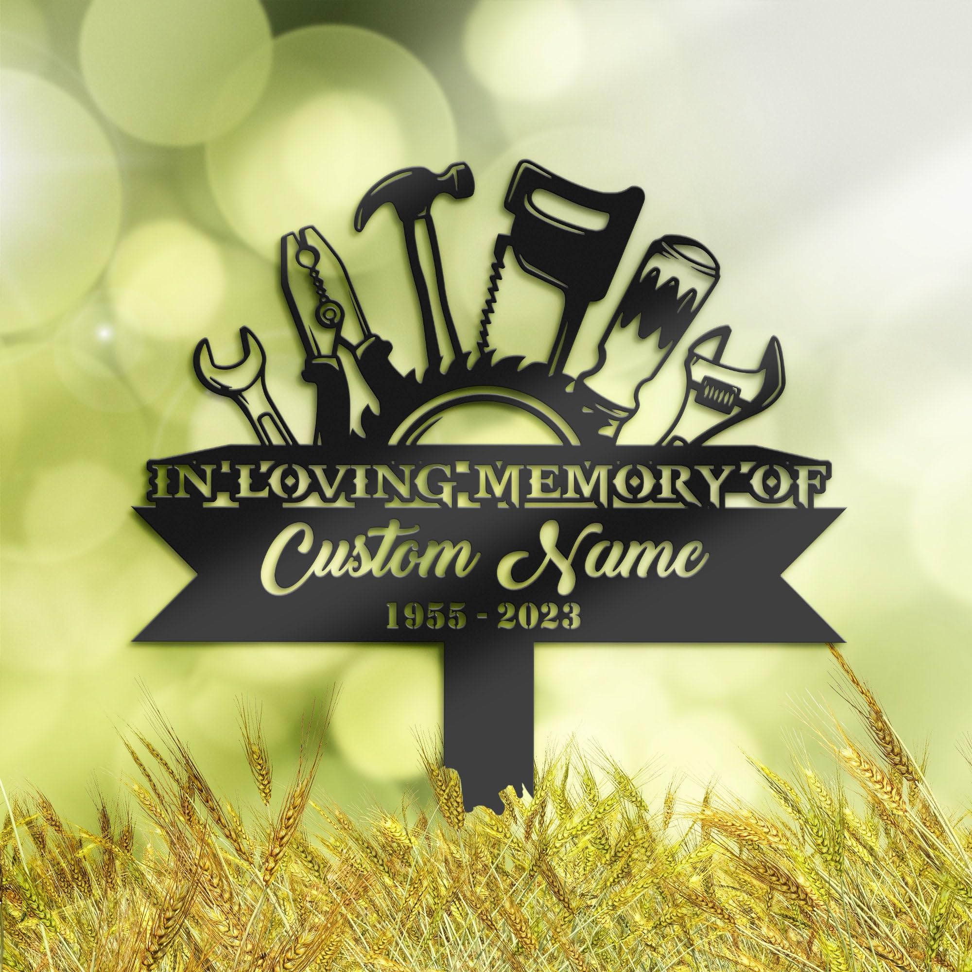 Personalised Carpenter Tools Handyman Memorial Stake, Cemetery Marker, Bereavement Gifts, Grave Decorations, Memorial Plaques, Sympathy Sign, Grave Marker, Remembrance Plaque