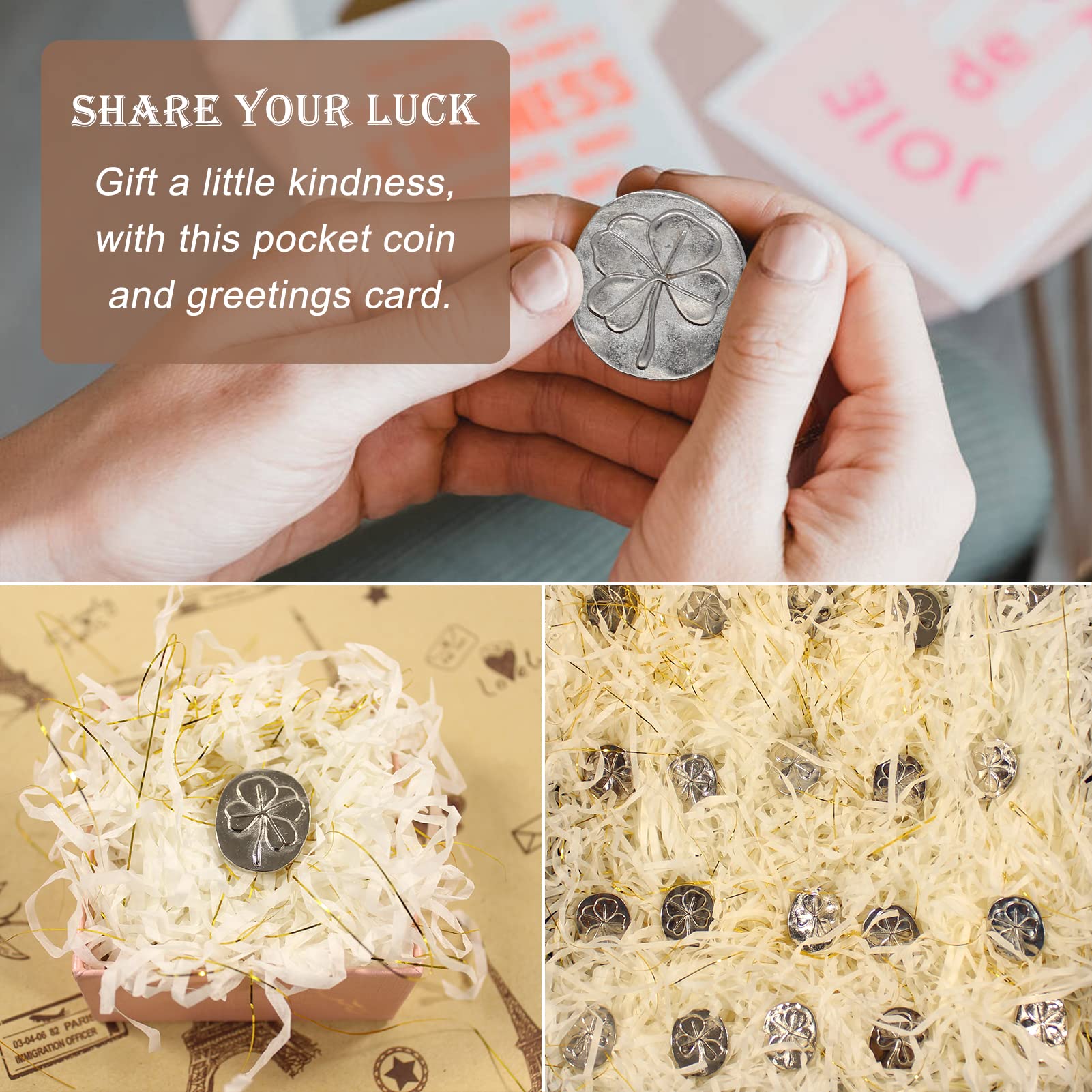 Amazon.co.jp: Gaberic 4つ葉のクローバーポケットコイン 20個 - 両面ラッキーコイン 幸運のチャーム、4つの葉のクローバーコイン、幸運のトークン  スクラッチチケット スクラッチツール(シルバー) : ホビー