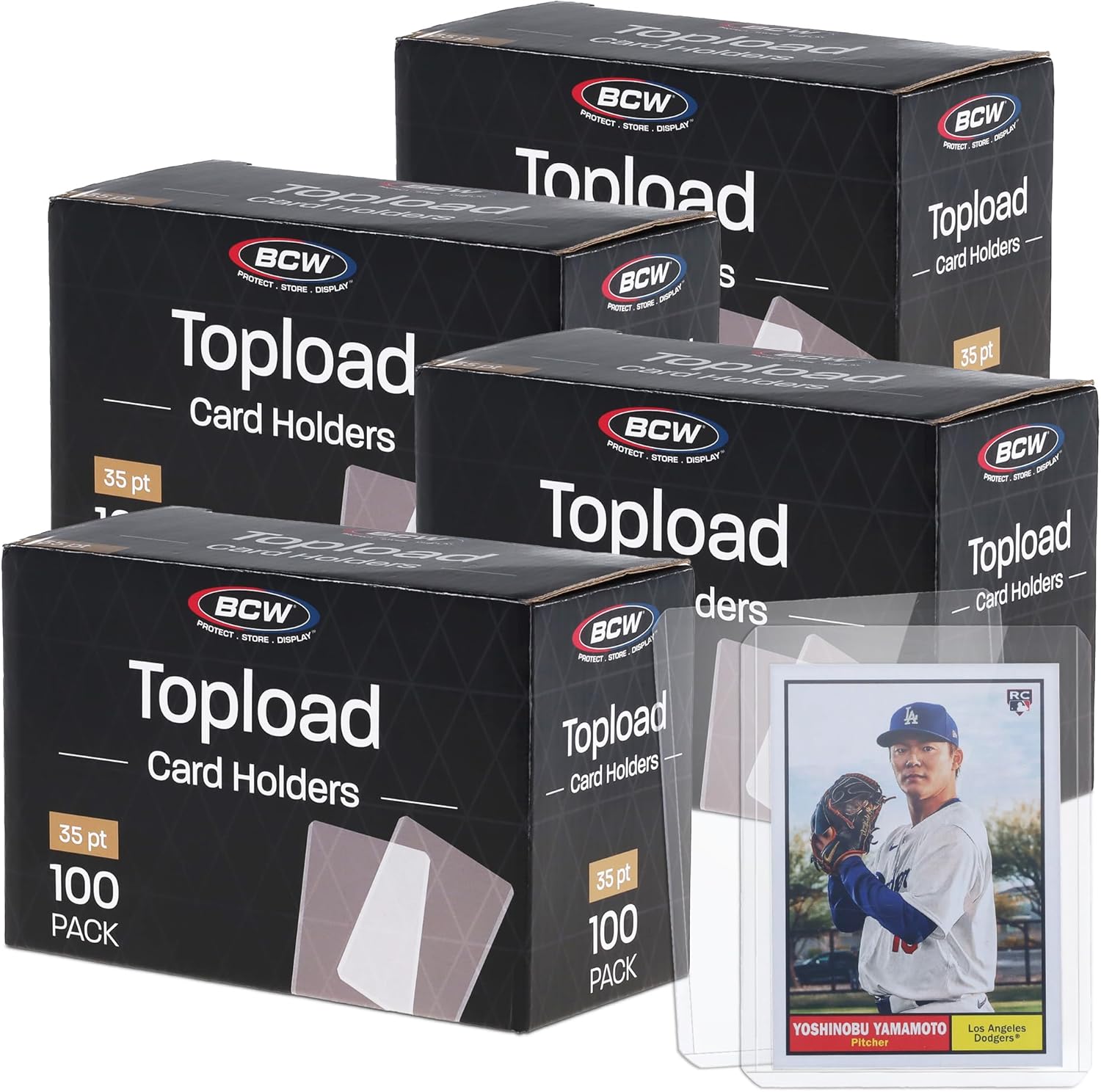 BCW 3x4 Top Loader Cards | 400 Pack | Rigid Toploaders for Cards | Standard Trading Card Toploaders for Baseball, Pokémon, MTG, Sports Cards | Holds Up to 20 pt