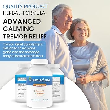 Essential Tremor Relief Supplement for Hand, Arm, Head, Leg, Feet and Body Tremors and Shaking - All Natural, Gluten Free, Dairy Free by Nutriganix (1)