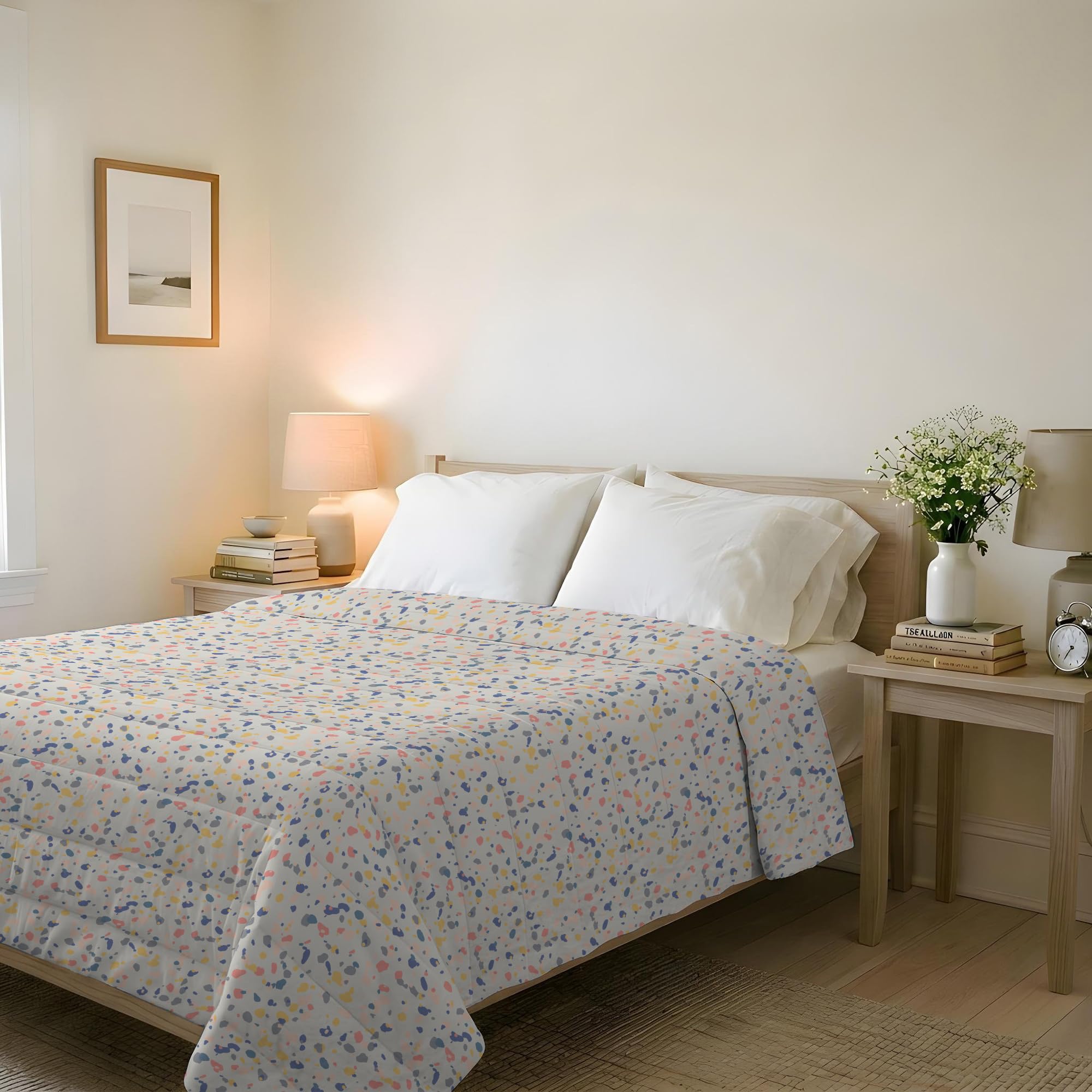 Italian Bed Linen Printed Summer Duvet BASIC, Printed Microfiber, 250x240cm, Background