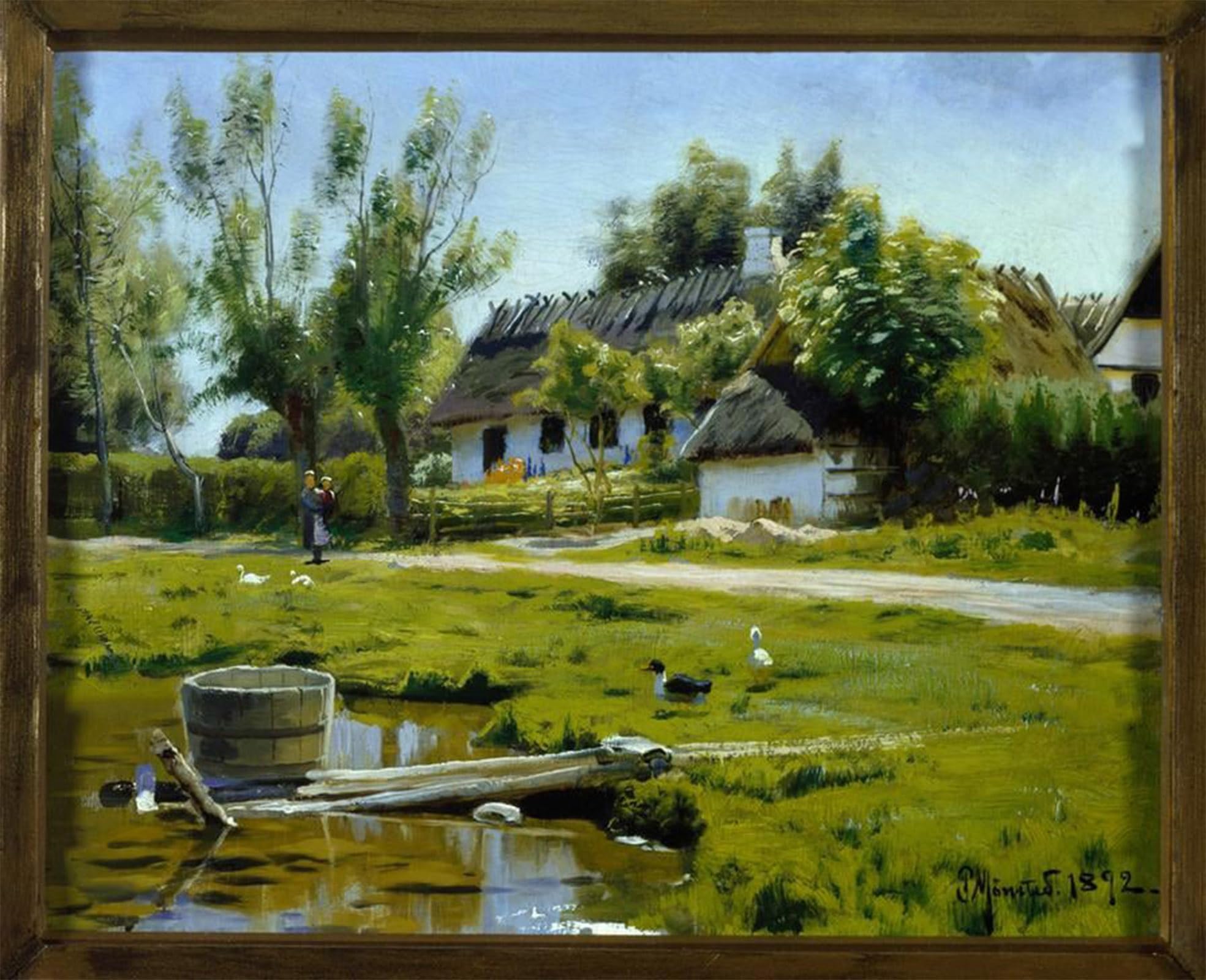 Tableau Peder Monsted impression d'art sur toile 60x90cm pour décoration murale