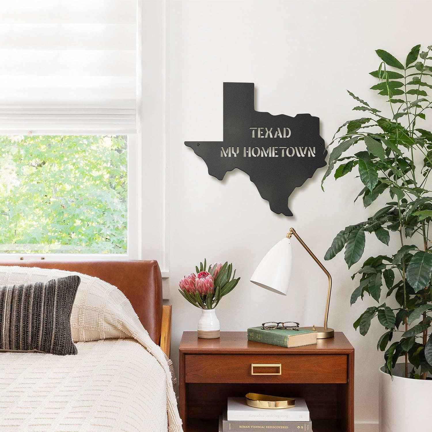 Texas Decor Metal Yard Signs - Outdoor Garden Metal Sign Personalized Name Sign Texas Wall Decor Home Wall Art - Texas State Flag in Ground or Wall Hanging - Family Sign Street Sign Address Sign