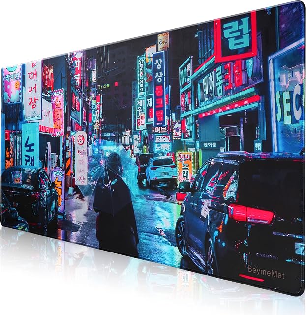Gaming Mouse Pad/Mat Large Desk Mat Computer Desk Pad Keyboard Mat for Desktop Laptop Work Gaming Office Home (9040 streetL18)