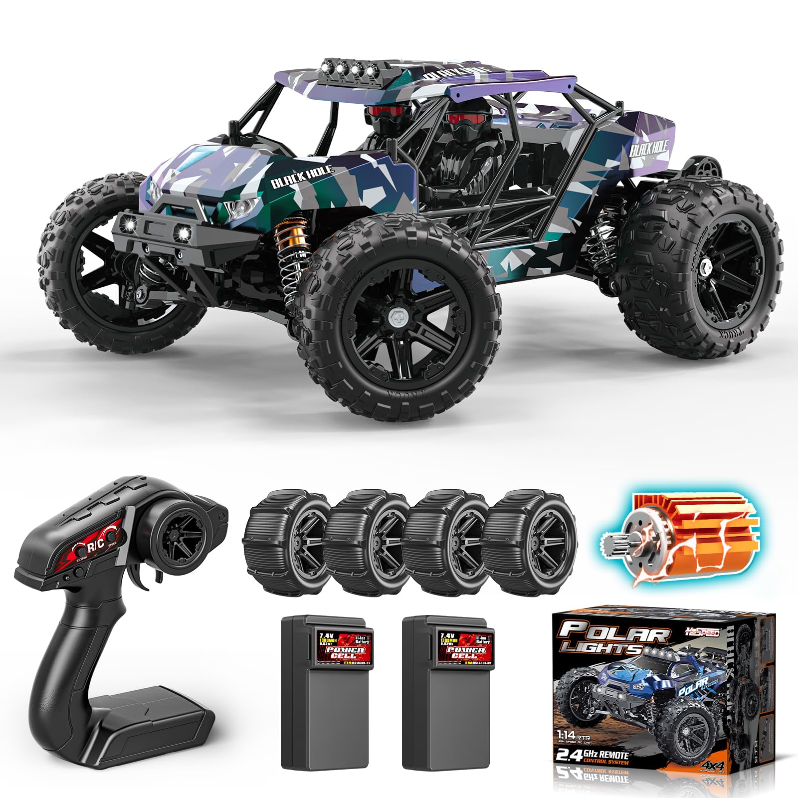 YESHIN 1 14 RC Cars for Adults Fast 40 kph 4x4 Offroad Waterproof Electric Powered High Speed Remote