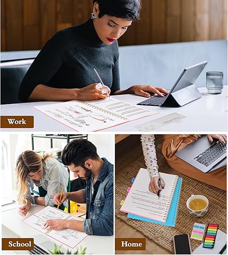 Miniatura 7 de Cuaderno de puntos, cuaderno en espiral de 8.5 x 11 pulgadas, cuadernos A4 de cuadrícula de puntos grandes para mujeres y hombres, papel punteado de