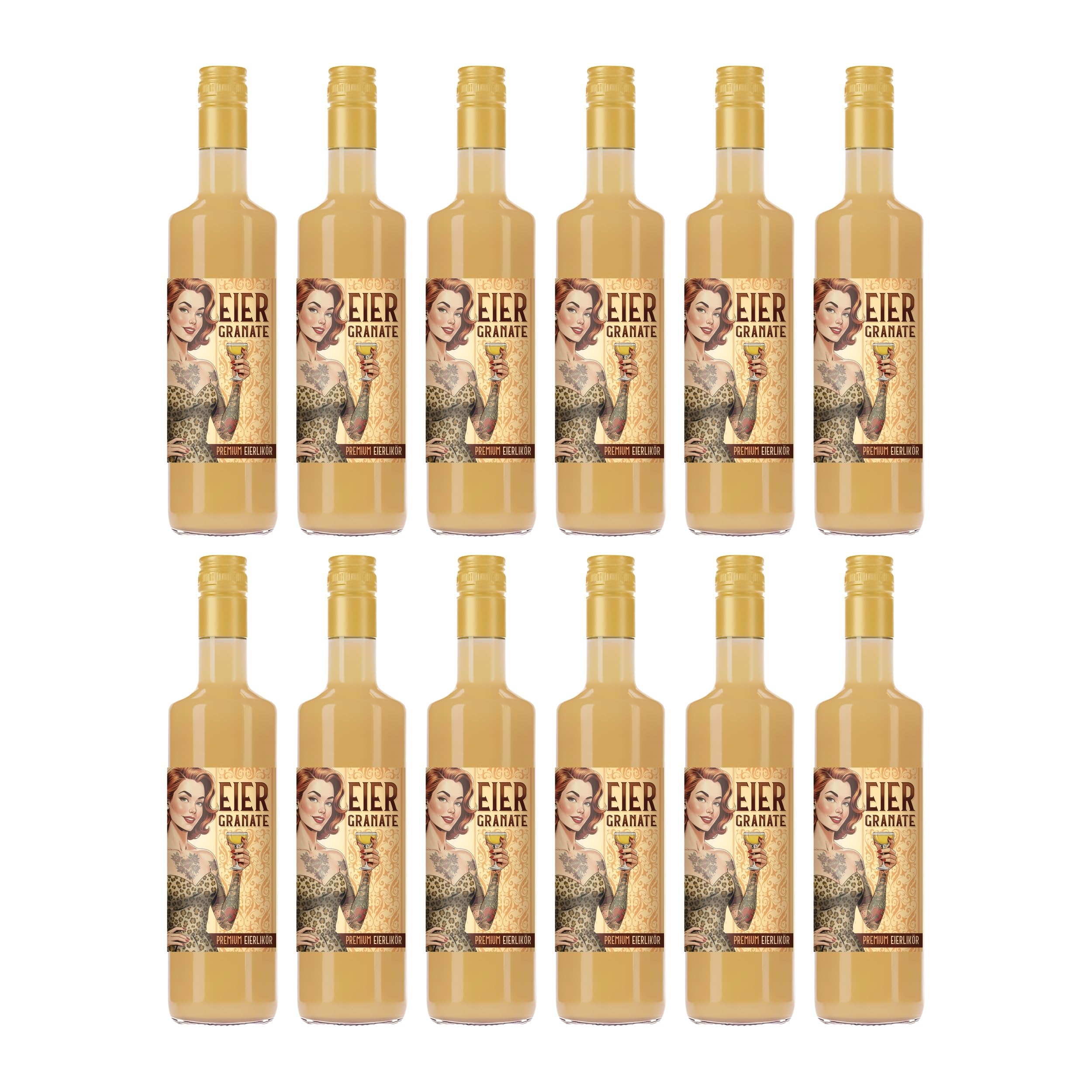 Paehler Rietberg Eier Granate Premium Eierlikör süss Deutschland inkl. FeinWert E-Book (12 x 0.7 l)