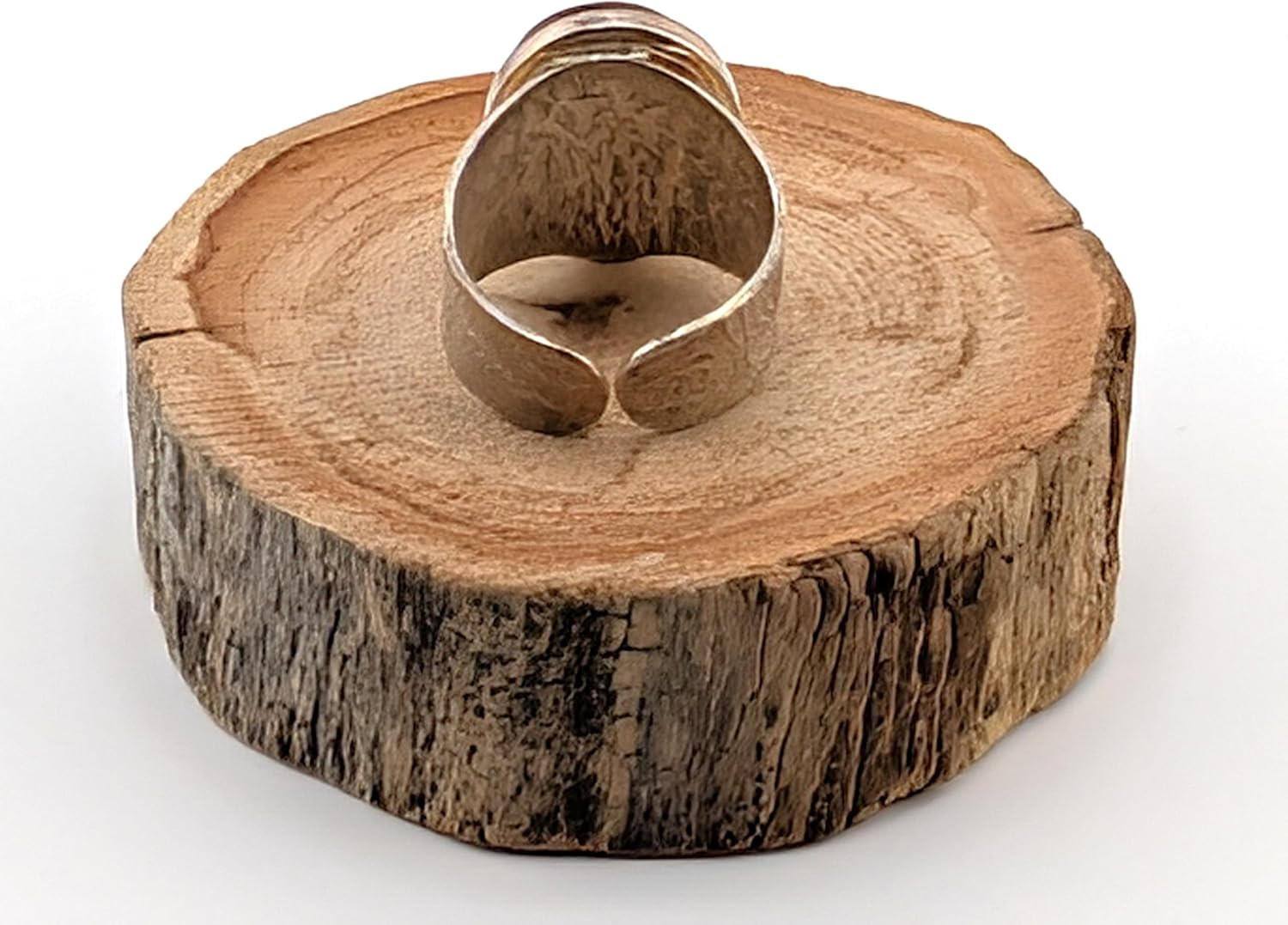 Handmade Cherry Amber Ring, Large Dome Statement Ring, Genuine Honey Amber Gemstone 925 Sterling Silver, Reverse Carved Intaglio Rose, Unique Artisanal Jewelry, Gift Box Included, Size 10.5