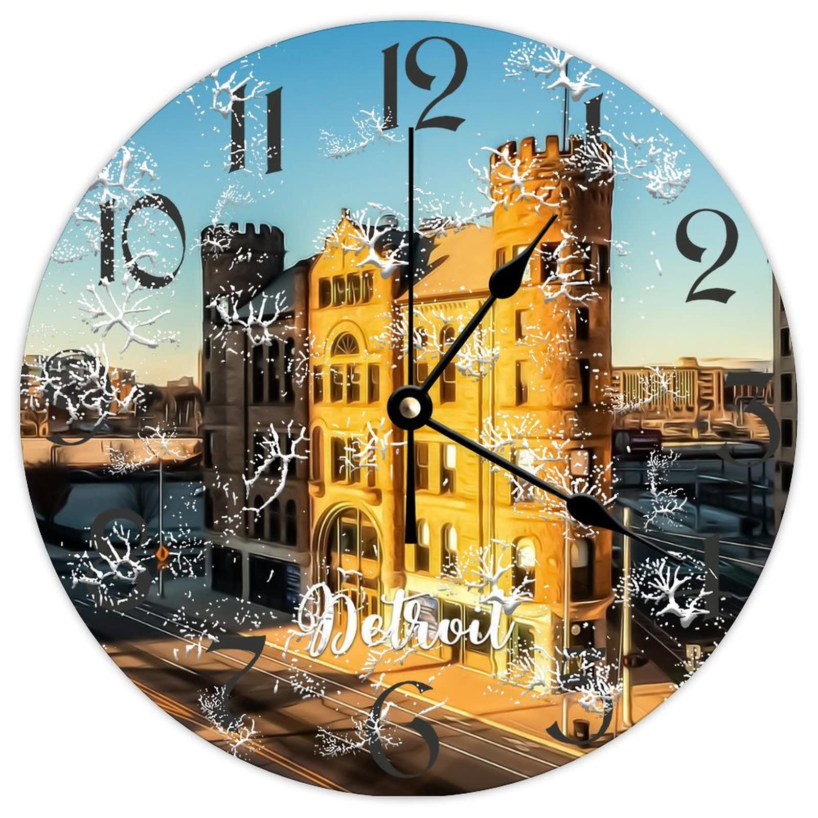 Horloge murale ronde en bois : le cadeau rustique idéal de 38cm