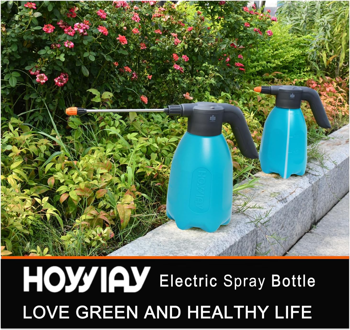 ES2-PRO Electric Spray Bottle 2L/0.5Gallon Plant Mister,Spray About 30 Gallons On a Single Charge,Rechargeable Battery Powered Sprayer,Automatic Watering Can,Pump Sprayer for Indoor Plants (Blue) - Image 6