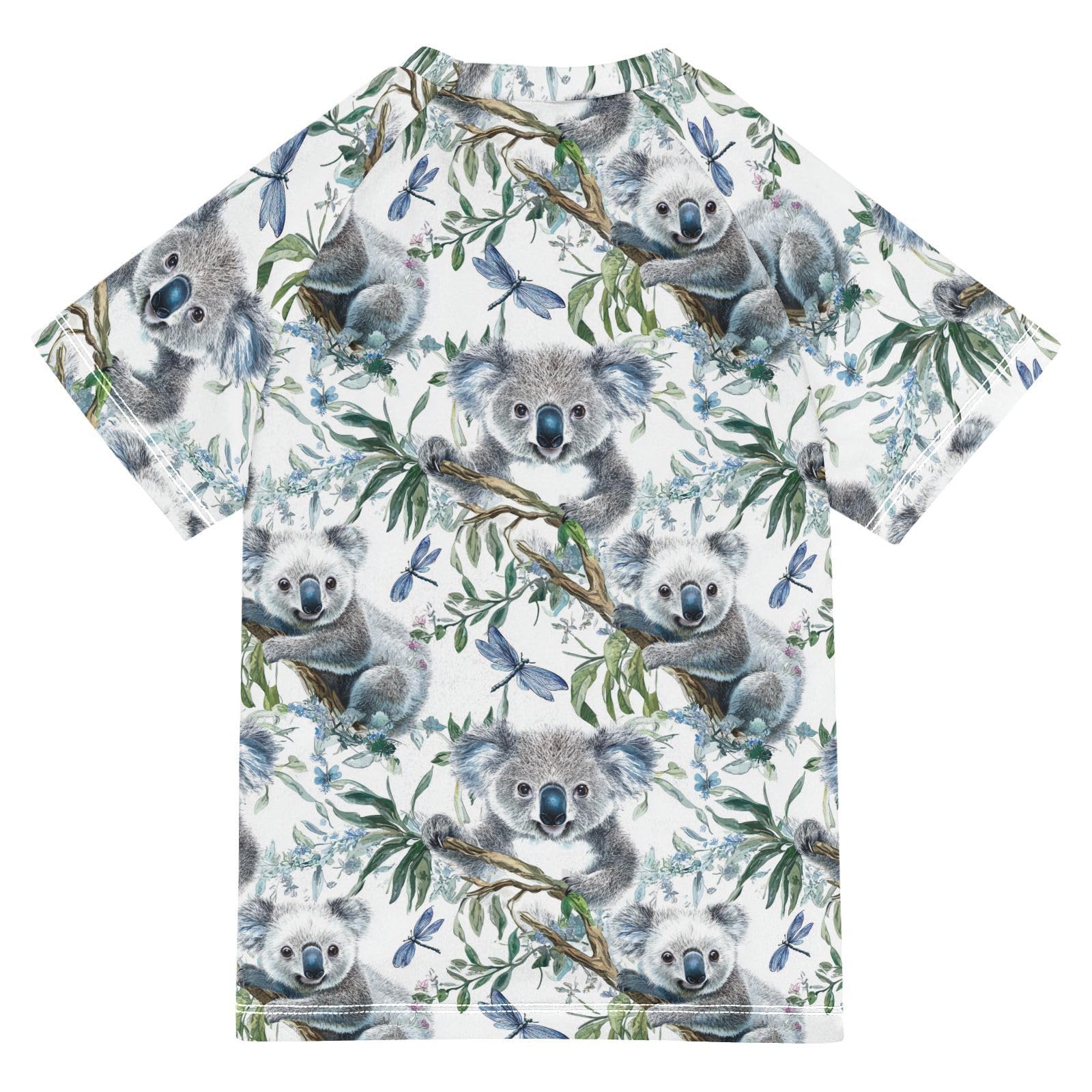 Matching Bathing Suits for Kids Short Sleeve Little Girls Swimsuits 3T Funny Koala White