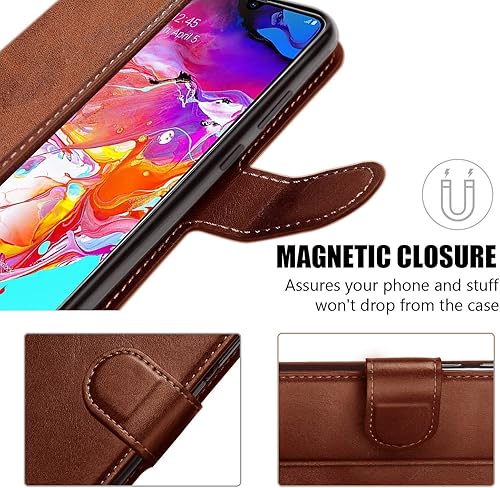 Miniatura 5 de QLTYPRI Funda para iPhone XR, Premium PU Cuero Simple Billetera Caso Ranuras Para Tarjetas Kickstand Cierre Magnético A Prueba De Golpes Flip Cover