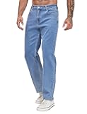 Men's Regular Fit Stretch Jeans Straight Leg 5-Pocket Classic Comfort Flex Denim Pants