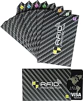 Vista 1 de Set of 8 RFID Blocking Sleeves 8 Credit Card Protector Holders Identity Theft Protection Secure Sleeves for Men & Women Smart Slim Design Fits