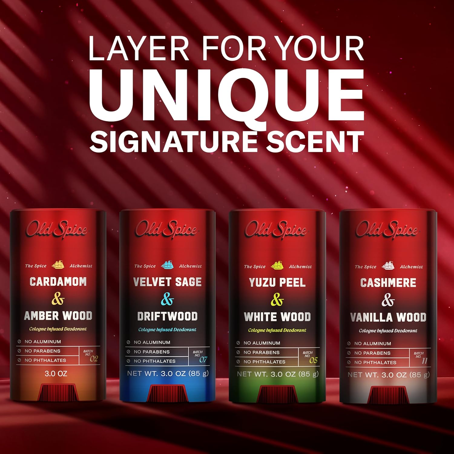 Old Spice Aluminum Free Deodorant for Men, The Spice Alchemist Collection, 24/7 Cologne Infused Scent, No Trade Off Formula, Free of Parabens & Phthalates, Velvet Sage + Drift Wood Scent, 3.0 oz - Image 15