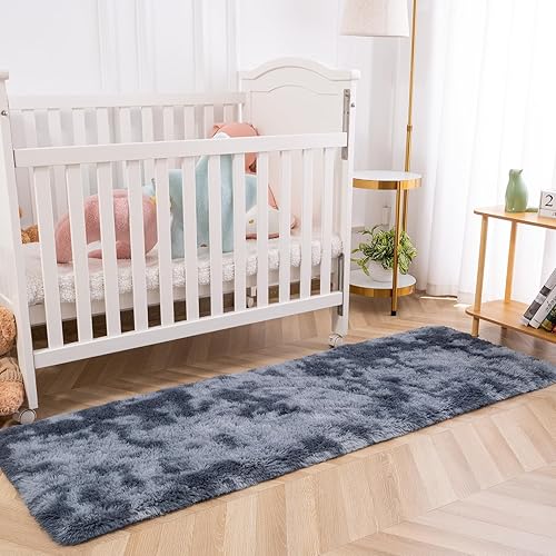 Miniatura 7 de Alfombra peluda ultra suave para sala de estar, de 5 x 7 pies, para interior, moderna, esponjosa, mullida para dormitorio, alfombra de felpa