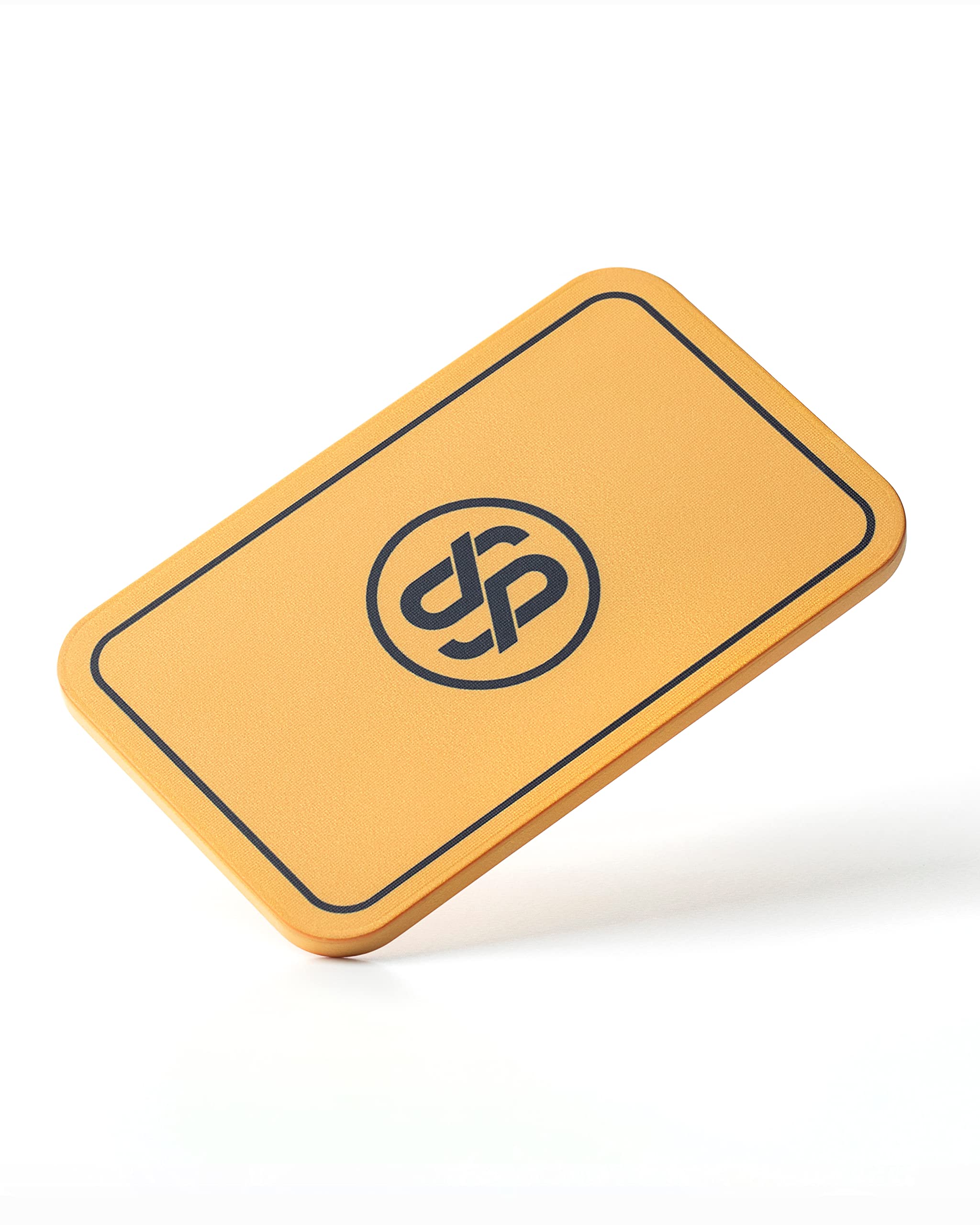 SLOWPLAY Godel Rectangular Poker Chips Plaques, Pack of 10 Pcs, European Style Professional Plaques Without Denomination, 34-Gram Ceramic Composit(Yellow)