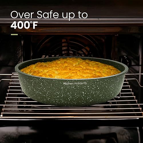 Miniatura 7 de Kitchen Academy Juego de Ollas y Sartenes con Mango Extraíble - 10 Piezas Juego Verde de Utensilios de Cocina con Mango Extraíble, Juego de