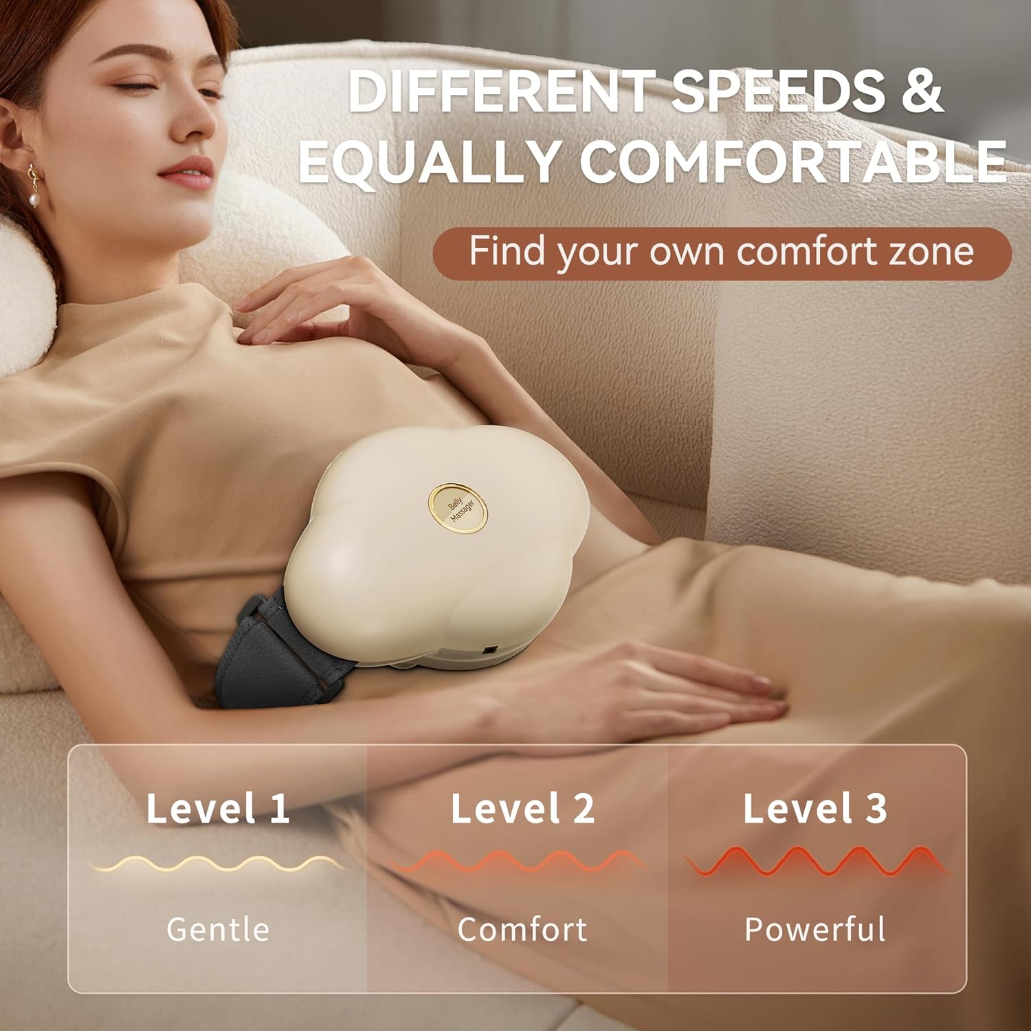 Abdominal Massager with Heat, Stomach Massager for Digestion, Belly Cellulite Massage for Flattening Belly, Four Massage Discs Work in Sync, Relieves Gas, Constipation, or Period Cramps - Image 7