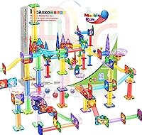 PicassoTiles PTG150 150pc Magnetic Marble Run Set - STEM Toy with Slides, Ramps, Tubes for Kids 3+ Building Creativity