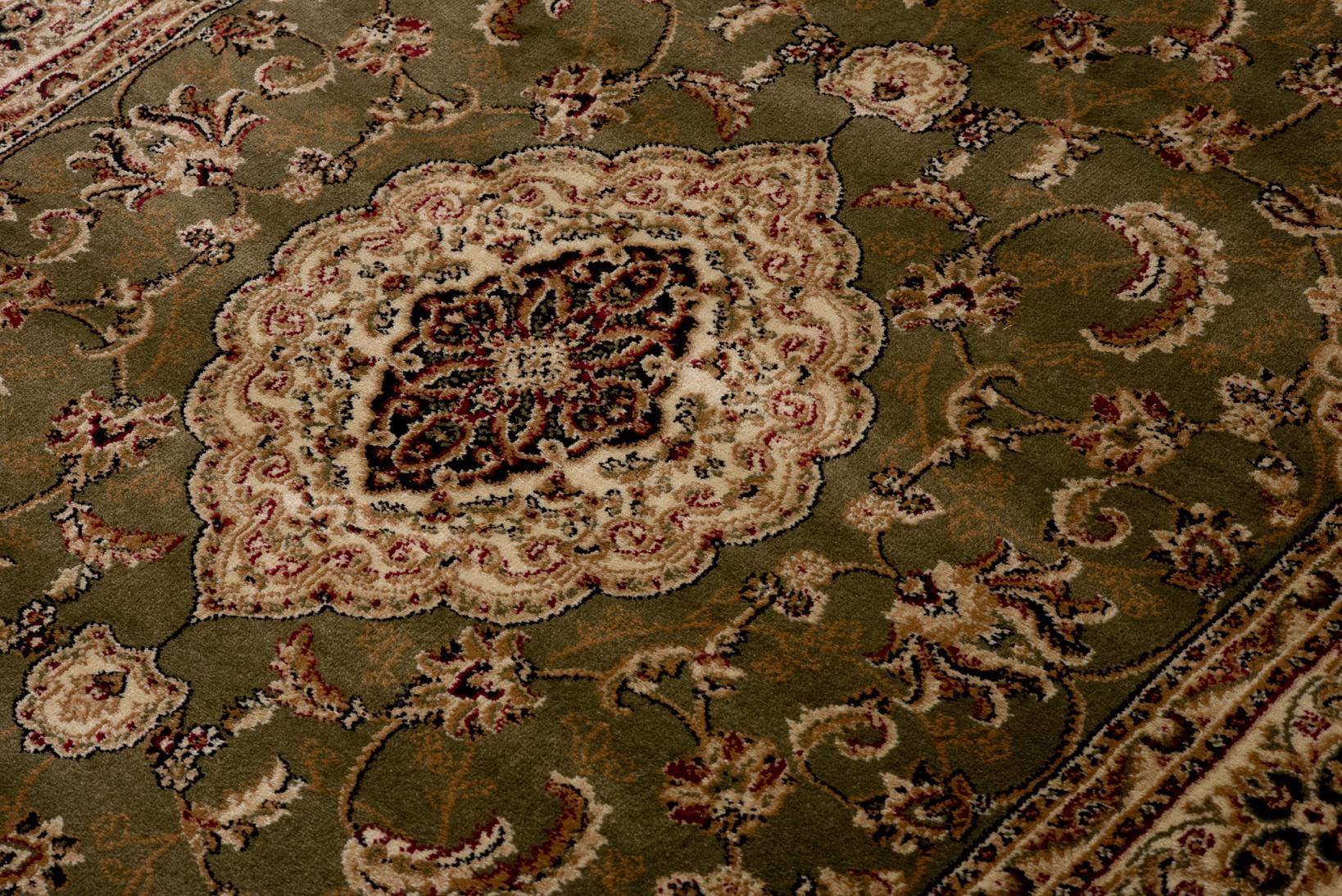 Mazovia Tapis Couloir 120x170cm Vert Classique Traditionnel Doux Élégant