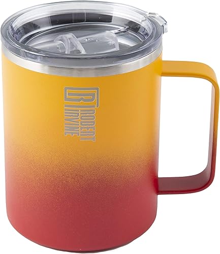 Miniatura 4 de Cambridge Silversmiths Orange Robert Irvine - Juego de 2 tazas de café con aislamiento de 16 onzas, 0 unidades