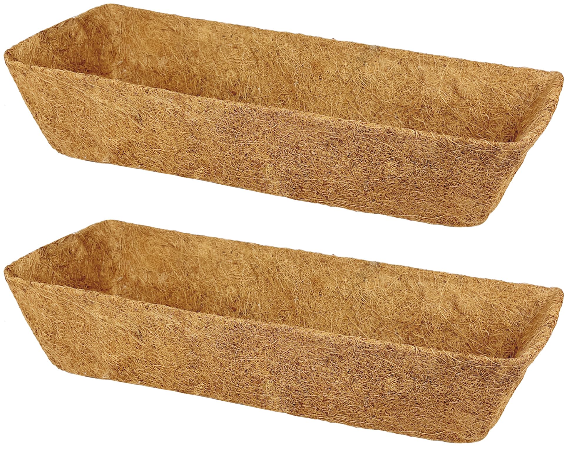 Photo 1 of 2 Pack 30 Inch Window Box Liners Coco Liners for Planters Coconut Husk Plant Liners 100% Natural Coconut Liners for Planters Coco Coir Liner for Hanging Basket Flowers