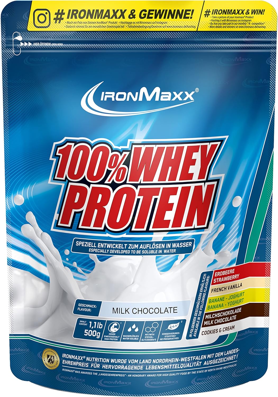IronMaxx 100 Whey Protein Protéines de Lactosérum en poudre