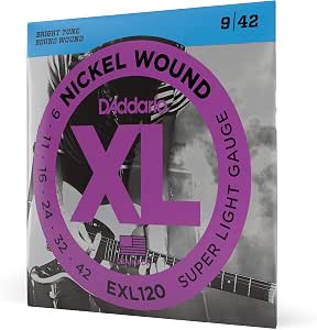 D'Addario EXL120 Nickel Wound Electric Guitar Strings, Super Light, 9-42 - View 2