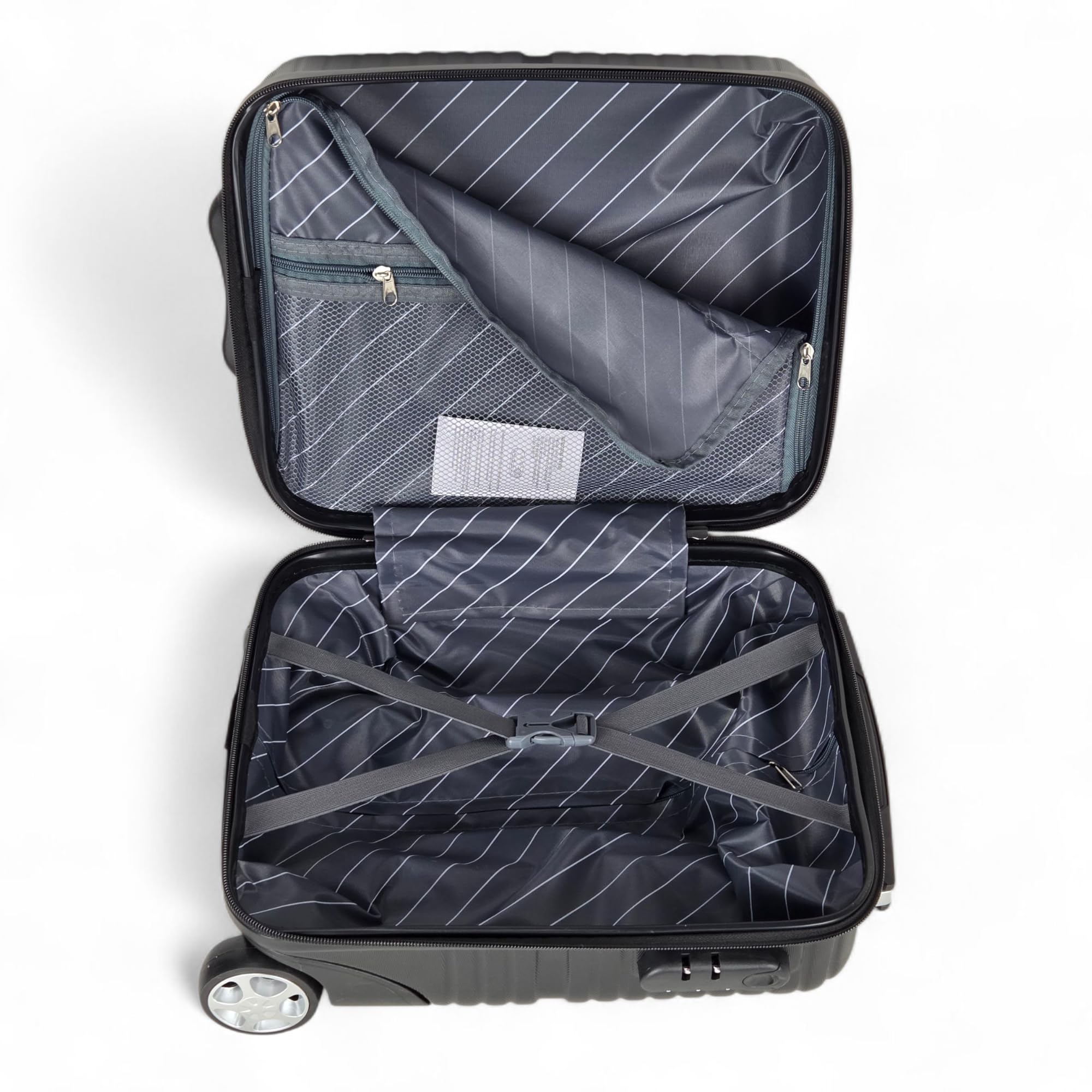 Valigetta Bagaglio a Mano 40x30x20 cm Uomo Donna Ragazzo Ragazza Bambini Rigido 2 Ruote Maniglia Telescopica Valigia Compatta Piccola da Cabina Ryanair EasyJet Multicolore Offerta Mod:1203 (Verde)