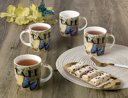 Vista 4 de Lorren Home Trends Lorren - Tazas, color azul