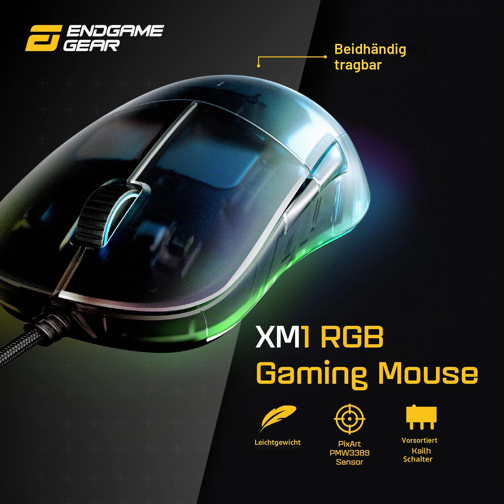 endgame gear xm1 rgb gaming maus - Optischer PWM3389 Sensor - 50:16.000 DPI - 5 Tasten – GM 4.0-60M Switches Type:Left polnische lebensmittel heidelberg Produktneuheit hidex cover – the XM1 Gaming Mouse