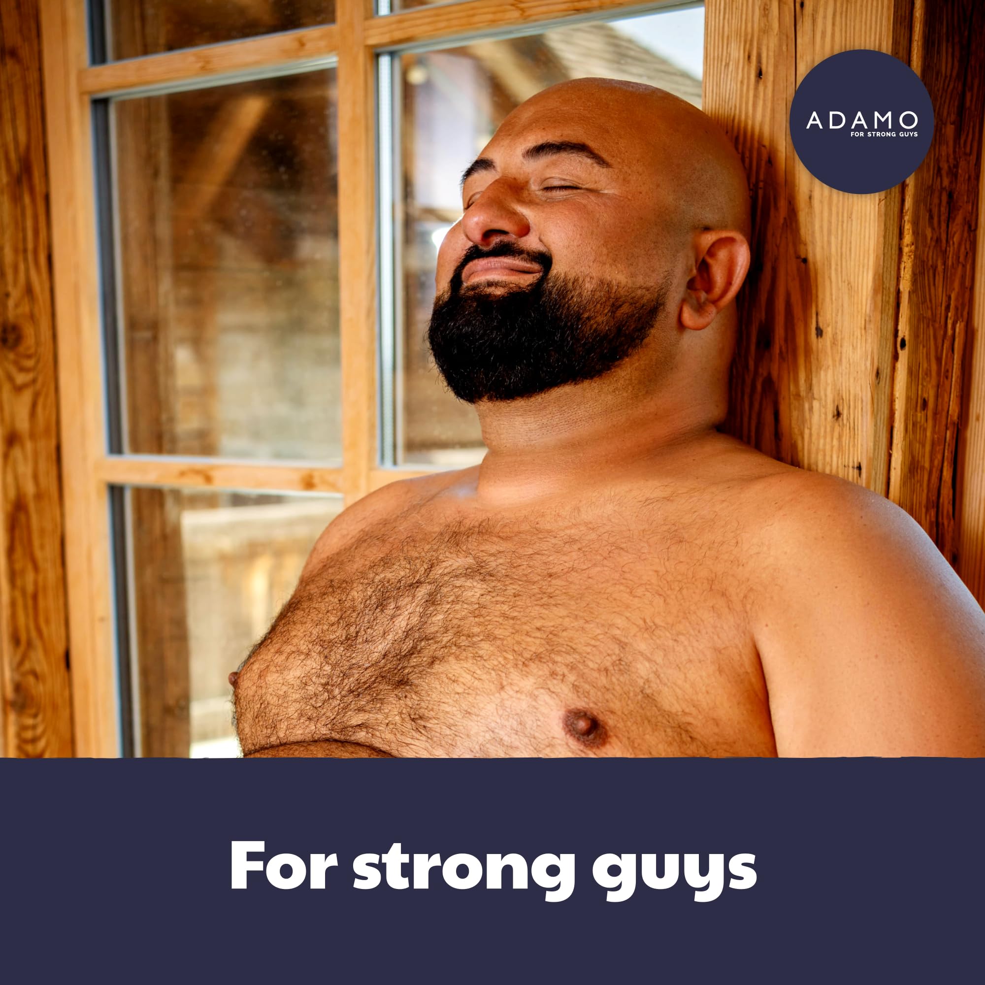 ADAMO XXL sauna kilt dark blue for men in oversize with velcro closure Size:210, Navy, 65 x 210 cm - Image 2