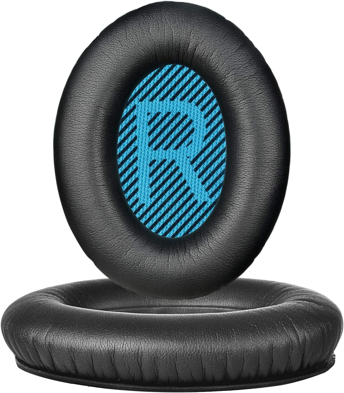 Replacement Earpads, CC Kimico 2 Pieces Foam Ear Pad - Cushion Repair for Bose Compatible with Quietcomfort 2 / Quiet Comfort 15 / QC 25 / QC 35 / Ae2 / Ae2i / Ae2w (Black w/Green L/R Mesh)