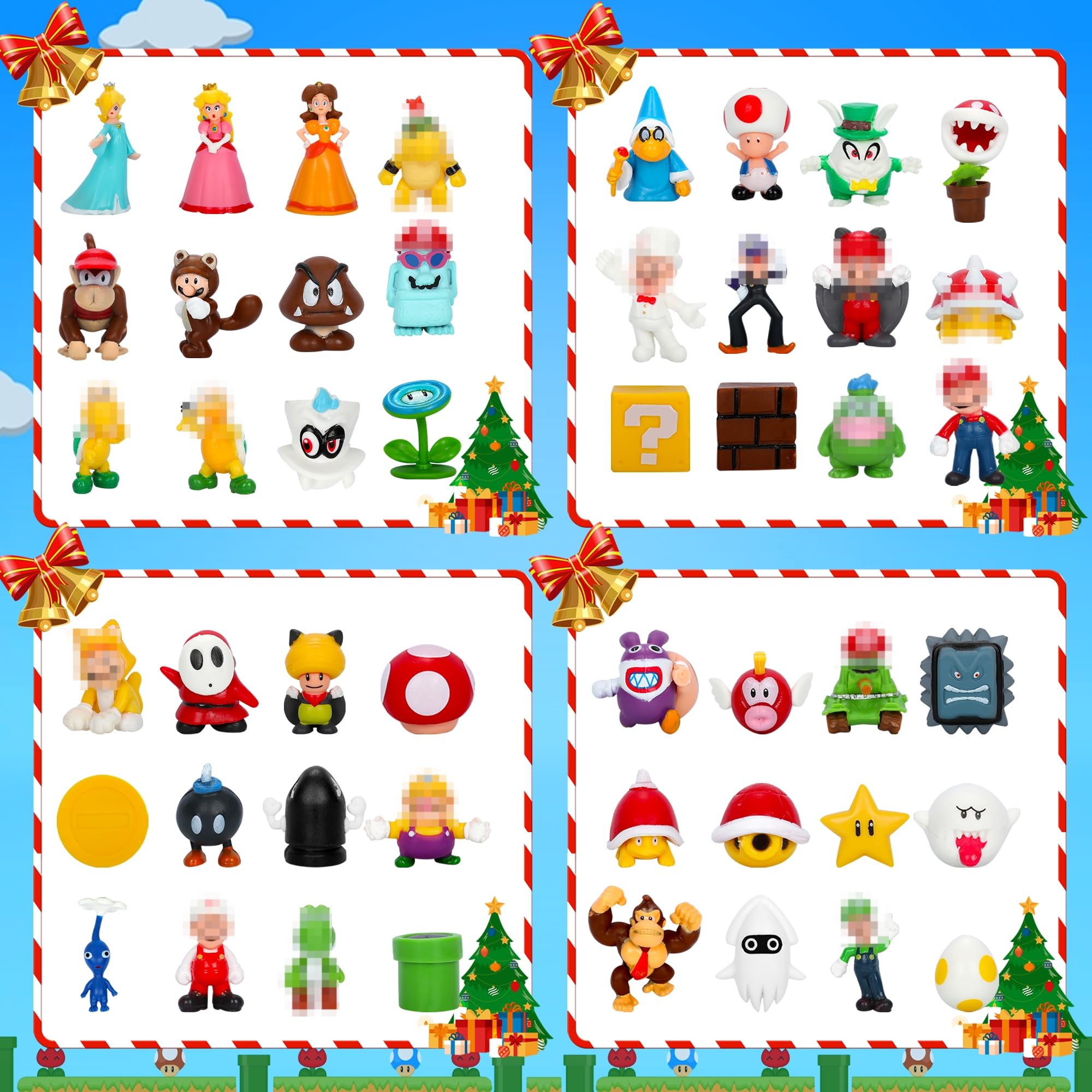 Calendrier de l'Avent 2026 à 48 pièces - Figurines d'action - Jouet - Calendrier de compte à rebours - Cadeau sûr - Ornements de vacances - Coffret cadeau pour enfants, collectionneurs, décorations de