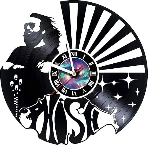 Reloj de pared de vinilo compatible con Phish Gran idea de regalos para cumpleaños boda aniversario mujeres amigos 4