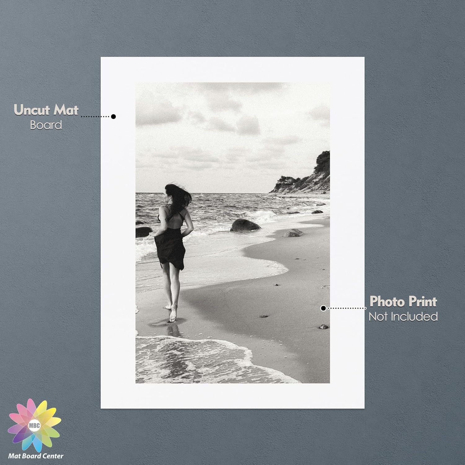 Mat Board Center, Pack of 10 12x16 Uncut Matte Boards, White and Black Backing Mat Boards for Prints, Frames, Photos, Crafts - Image 6