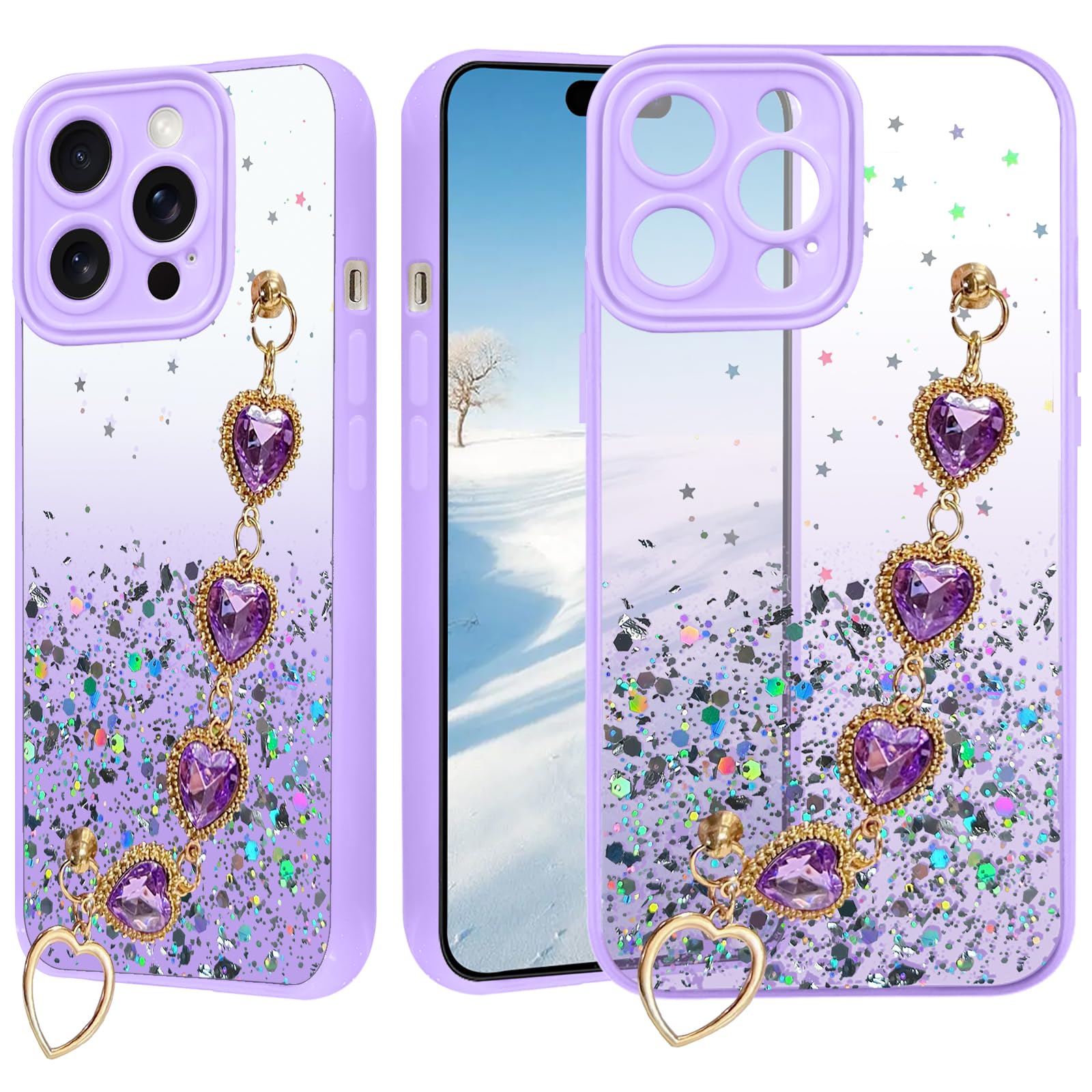 Yeddabox Custodia per iPhone 15 Pro, motivo floreale, di