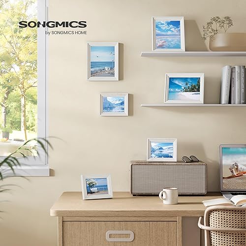 Miniatura 2 de SONGMICS Marcos de fotos de 8 x 10 pulgadas con 6 alfombrillas para pared, juego de 3, marcos de fotos de collage para fotos de 8 x 10, 5 x 7, 4 x