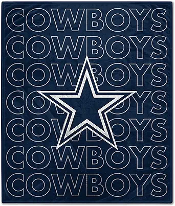 Pegasus Sports NFL team wordmark plush throw blanket 60" x 70"