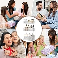 Vista 6 de Organizador de baño, bandejas de tocador, estante organizador de maquillaje para el cuidado de la piel, estante de mostrador para cosméticos